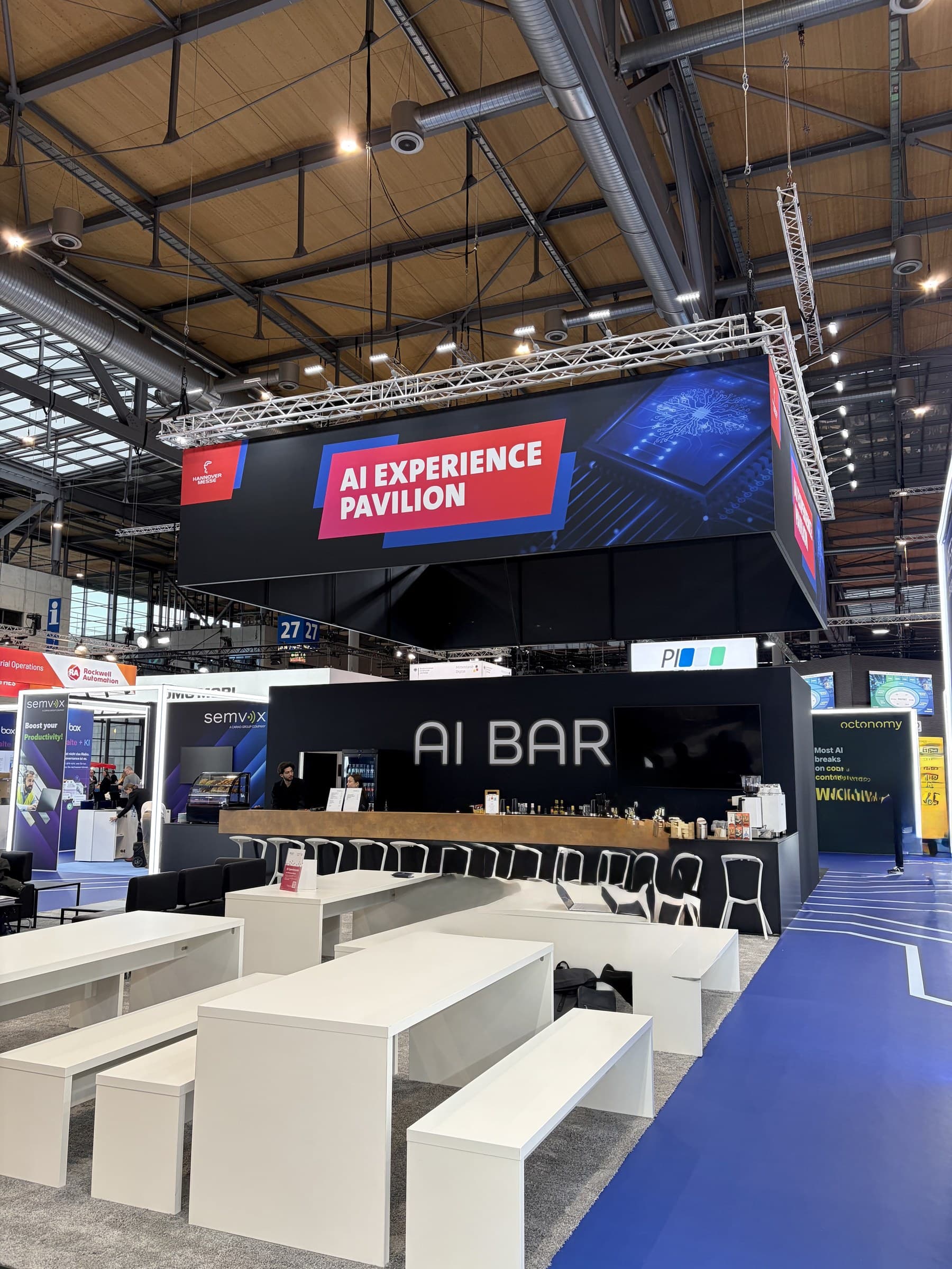 AI Experience hall — industrial AI in production.