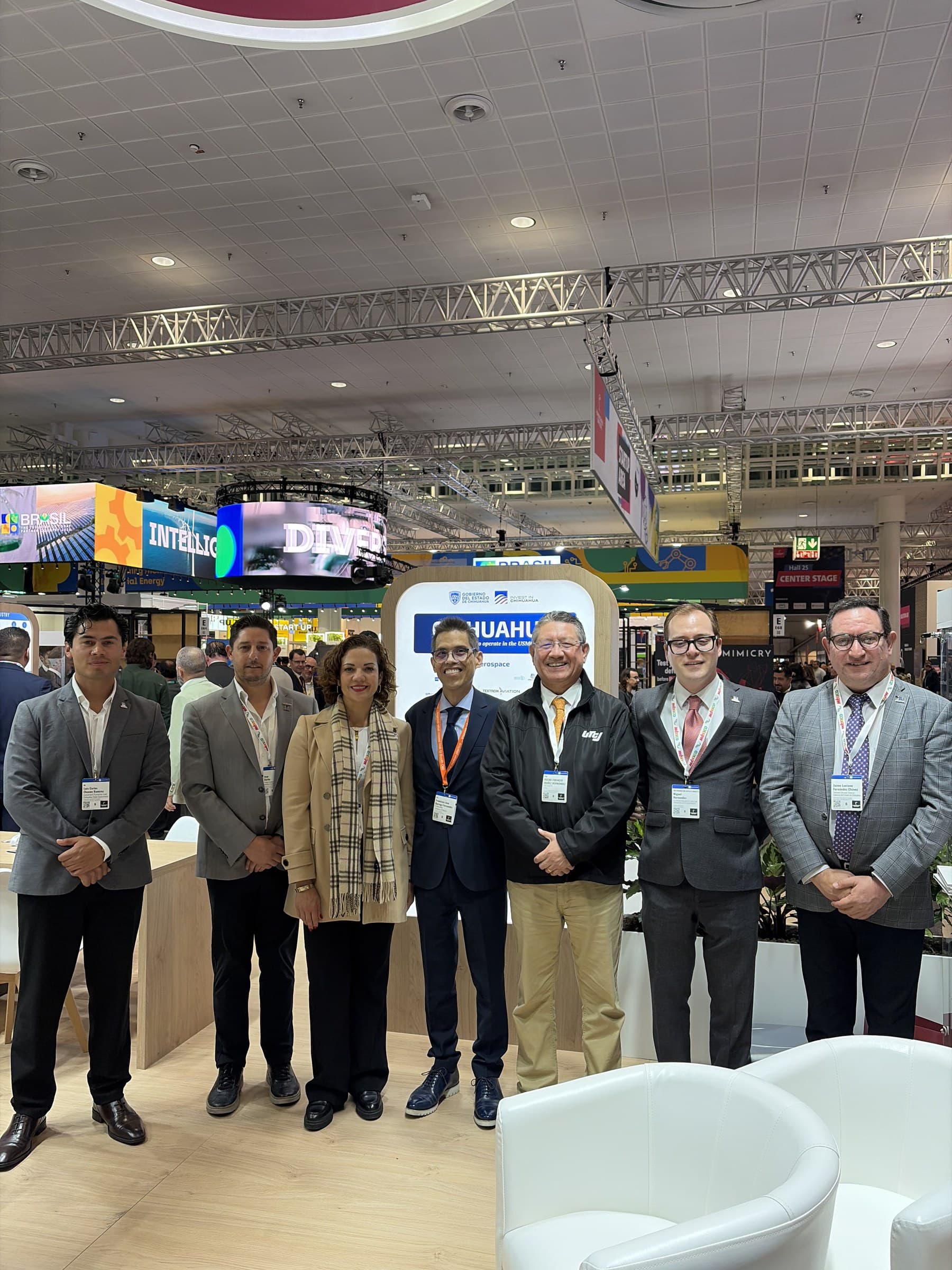 Delegation of the State of Chihuahua with the Ambassador of Mexico to Germany — Hannover Messe 2026.